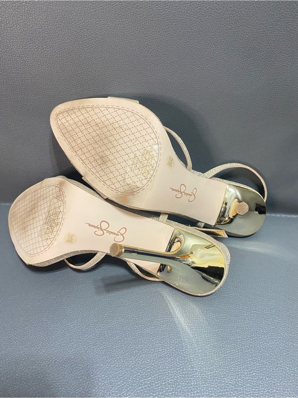Jessica Simpson Nivory Glitter 3D Floral Embellished Dress Sandals - Picture 6 of 6